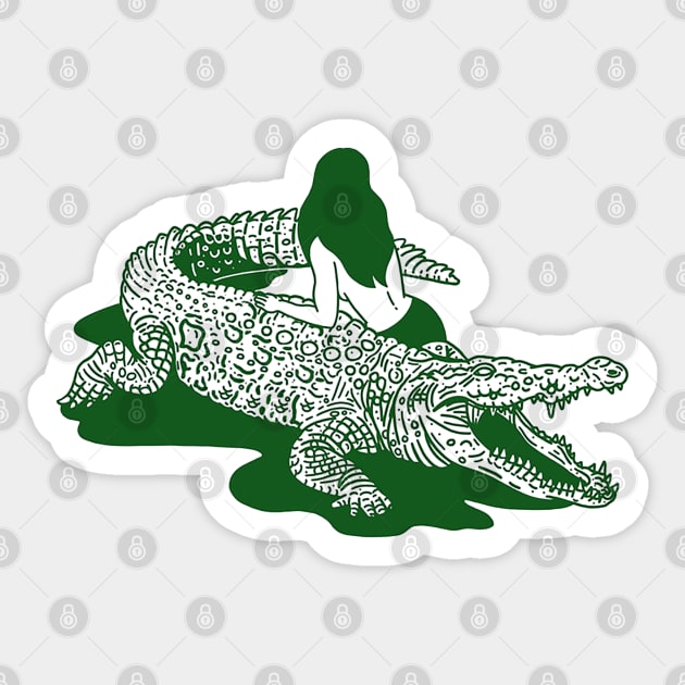 Aligator Gril Popart Hipster Urban Style Sticker by OWLvision33